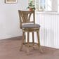 Office Star Products Miller Swivel Counter Stool with Dove Cushion Seat in Medium Oak, , large