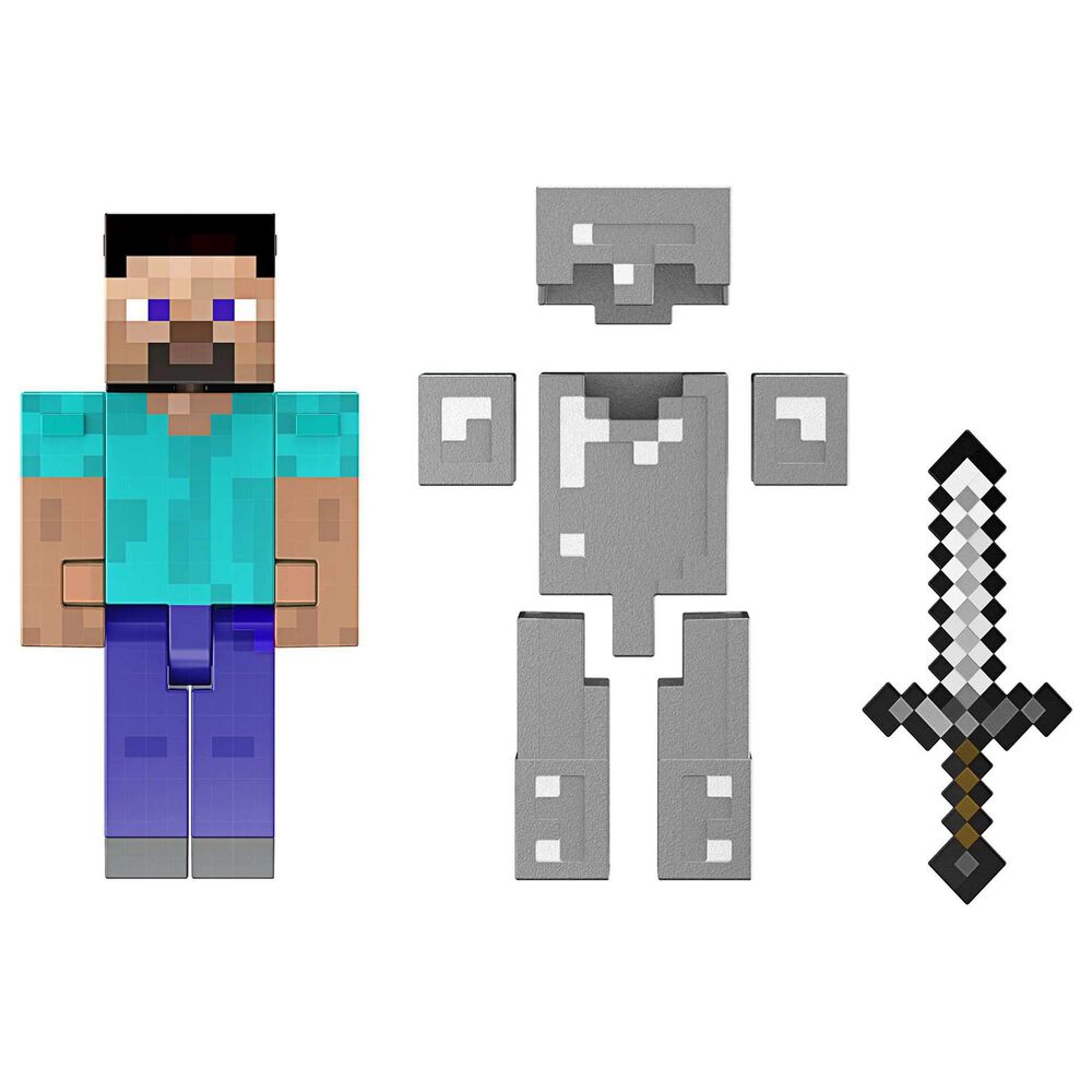 Mattel Minecraft Diamond Level Steve Action Figure, , large