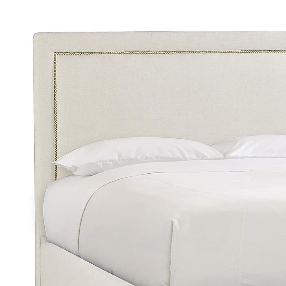 Bernhardt Morgan King Upholstered Panel Bed in Cream, , large