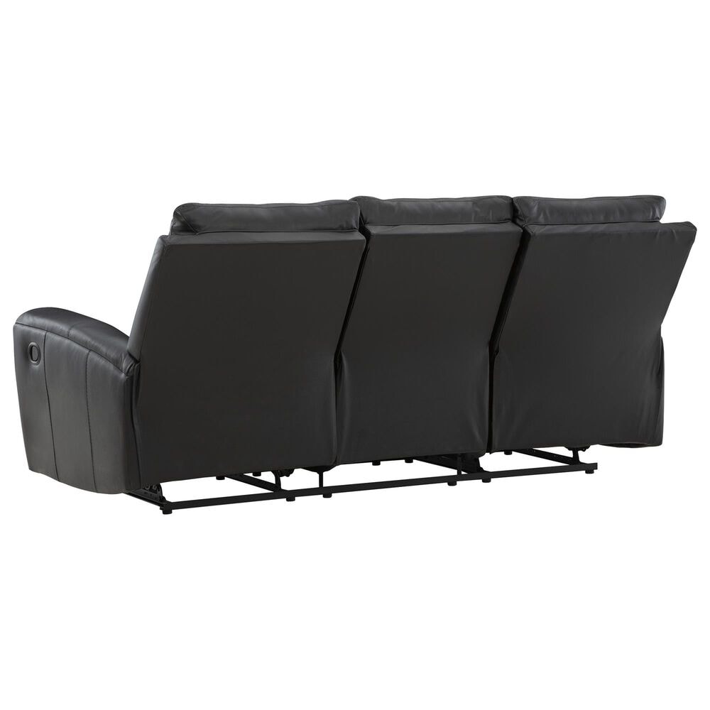Ashley Glossmore Manual Reclining Sofa in Black, , large