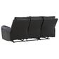 Ashley Glossmore Manual Reclining Sofa in Black, , large