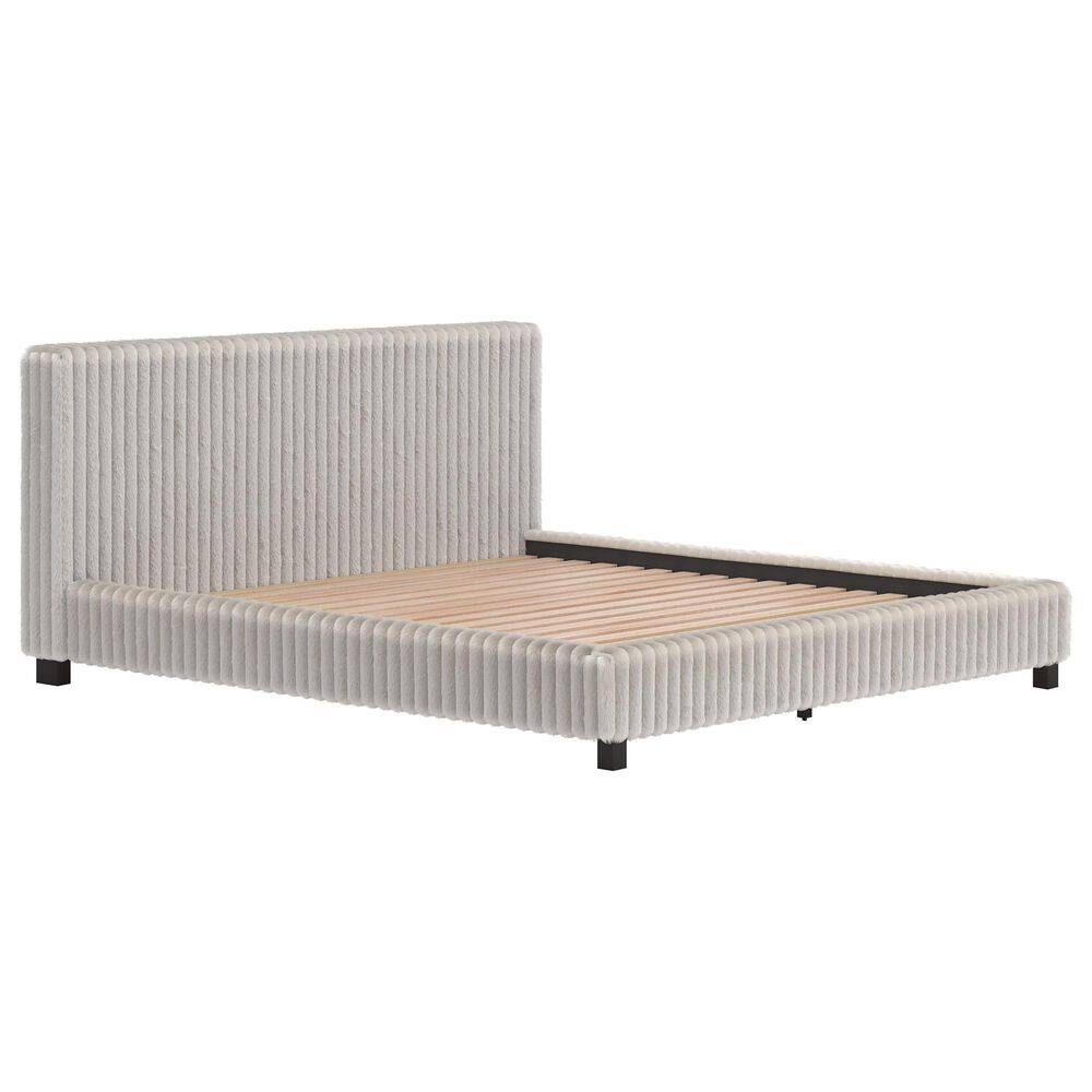 Ashley Zuraleus 4-Piece California King Upholstered Platform Bedroom Set in Matte White, , large