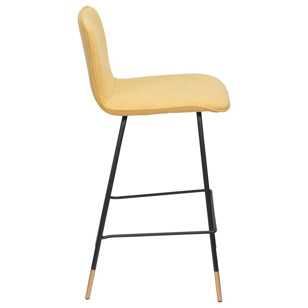 Zuo Modern Var Counter Stool in Yellow and Black, , large