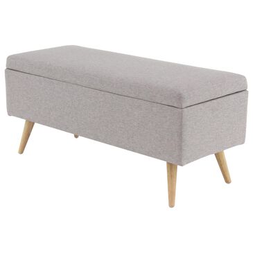 Maple and Jade Modern Storage Bench in Grey, , large