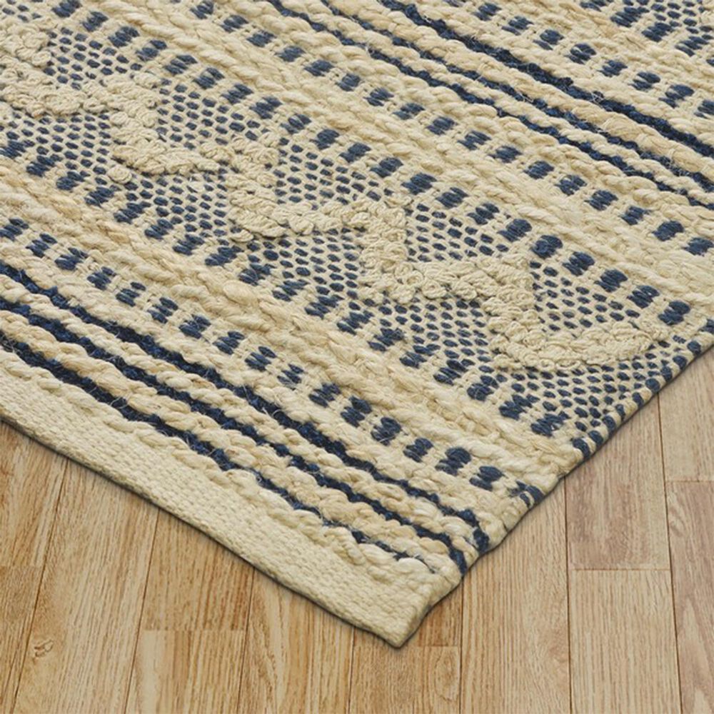 L&amp;R Resources Earth 7&#39;9&quot; x 9&#39;9&quot; Navy and Off White Area Rug, , large