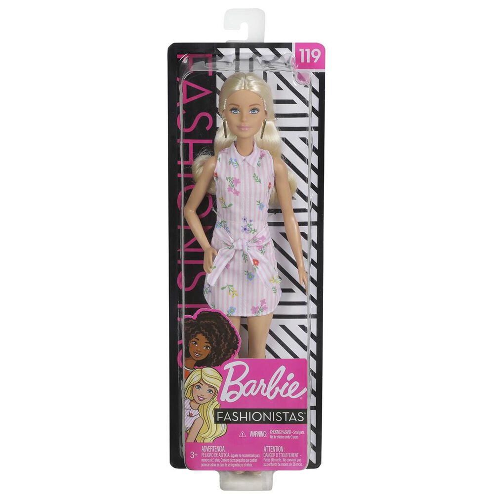 Barbie Fashionista Doll with Wavy Blonde Hair, , large