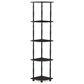 HOMLUX Turn-N-Tube 5-Tier Corner Display Rack in Espresso and Black, , large