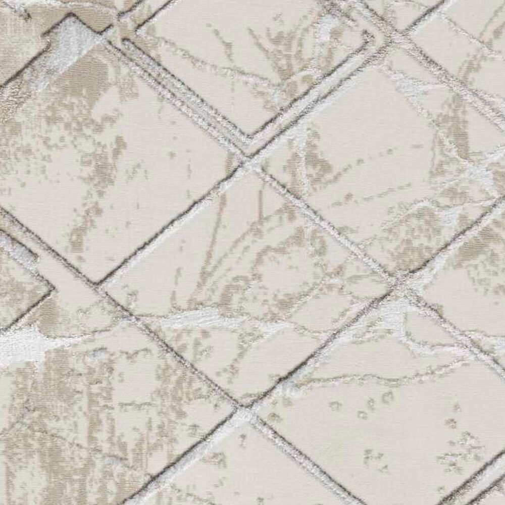 Nourison Glitz 5&#39;3&quot; x 7&#39;3&quot; Ivory and Grey Area Rug, , large