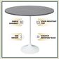 Leisuremod LeisureMod Verve Collection Modern Bar Height Table White Base with 48 Round Marble Grey Sintered Stone Top, , large