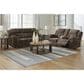 Ashley Frohn Manual Reclining Loveseat in Chocolate, , large