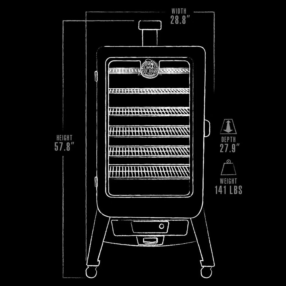Pit Boss 7-Series Wood Vertical Pellet Smoker in Mahogany, , large