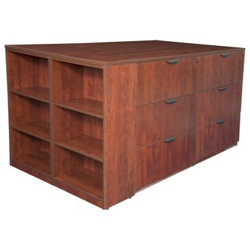 Regency Global Sourcing Legacy Stand Up Lateral File Quad with Bookcase End in Cherry, , large