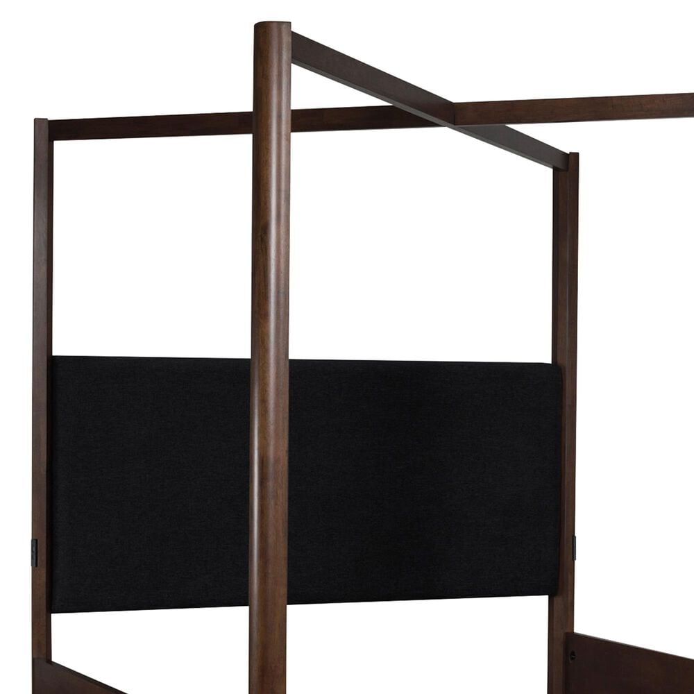 Millenium Dilenno Queen Canopy Panel Bed in Dark Brown with USB Ports, , large