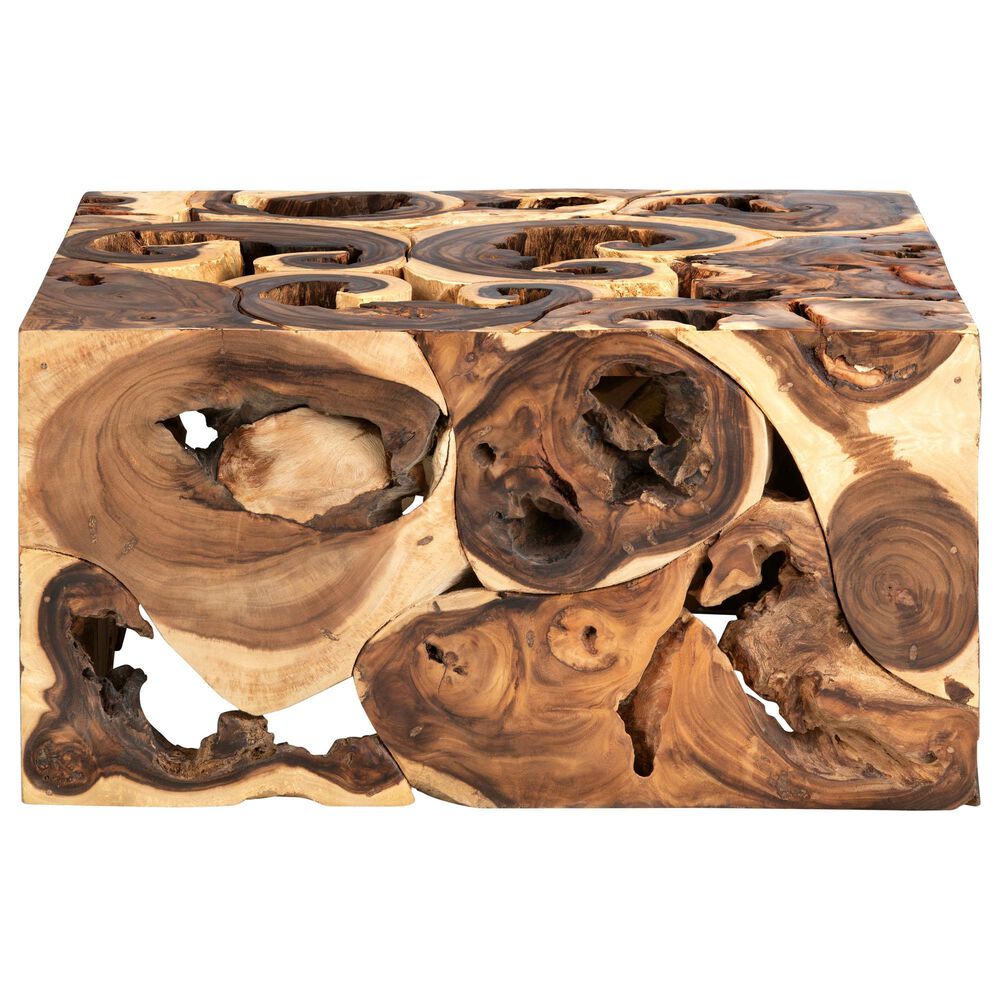 Crestview Collection Borneo Suar Cocktail Table in Brown, , large