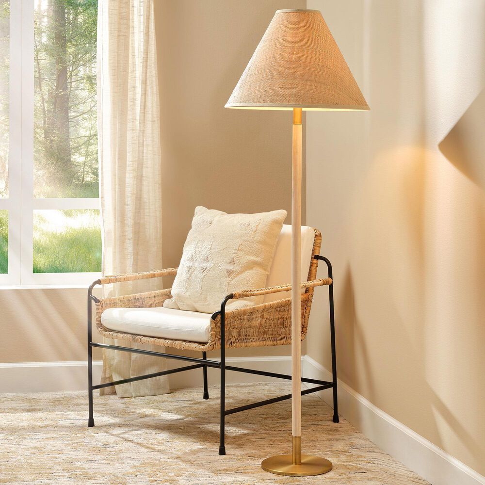 Jamie Young Warrenton Floor lamp in Antique Brass, , large