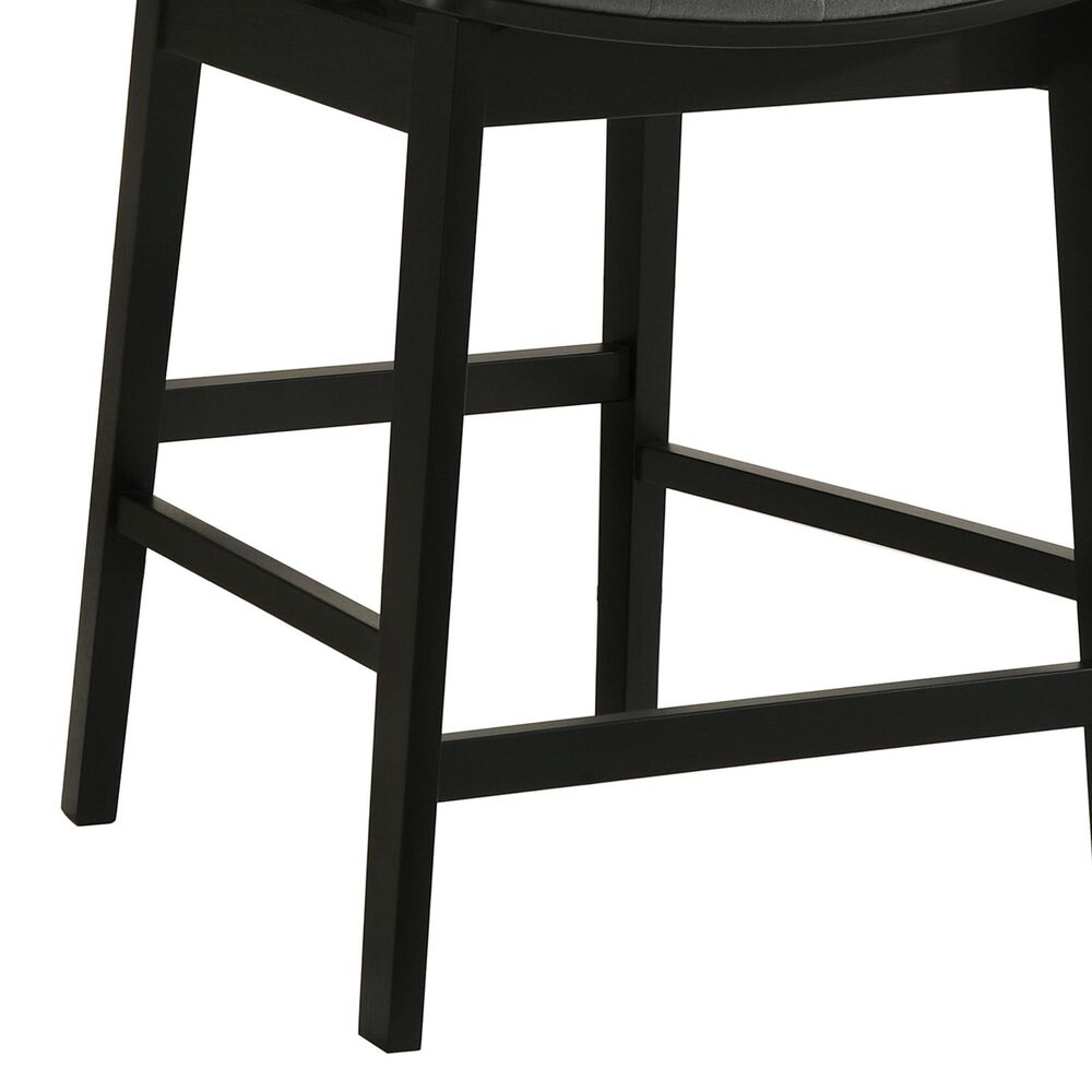 Coaster Redbridge Counter Stool with Grey Cushion in Black, , large