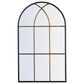 A&B Home Arched Wall Mirror in Black and Gold, , large