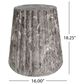 Hearth and Haven Outdoor Carved Side Table with Faux Natural Stone Texture in Brown, , large