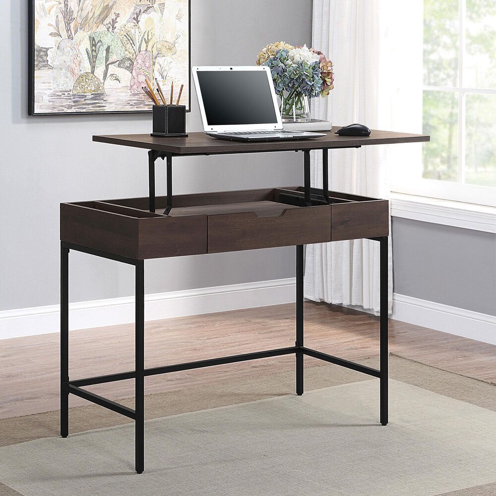 OSP Home Contempo Sit-To-Stand Adjustable Height Desk in Ozark Ash, , large