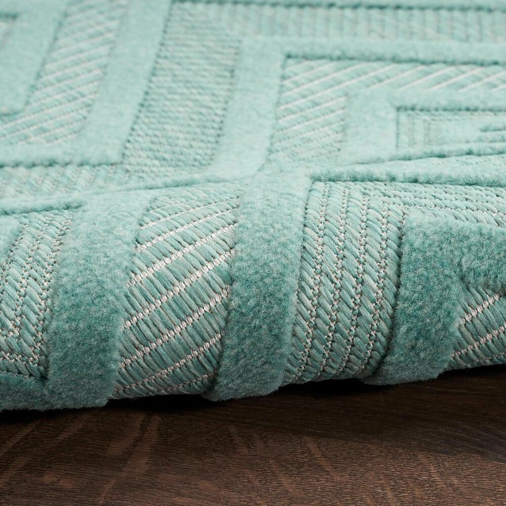 Nourison Versatile 2&#39; x 4&#39; Aqua and Teal Indoor/Outdoor Area Rug, , large