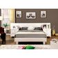 Furniture of America Tucker Queen Upholstered Bed in White, , large