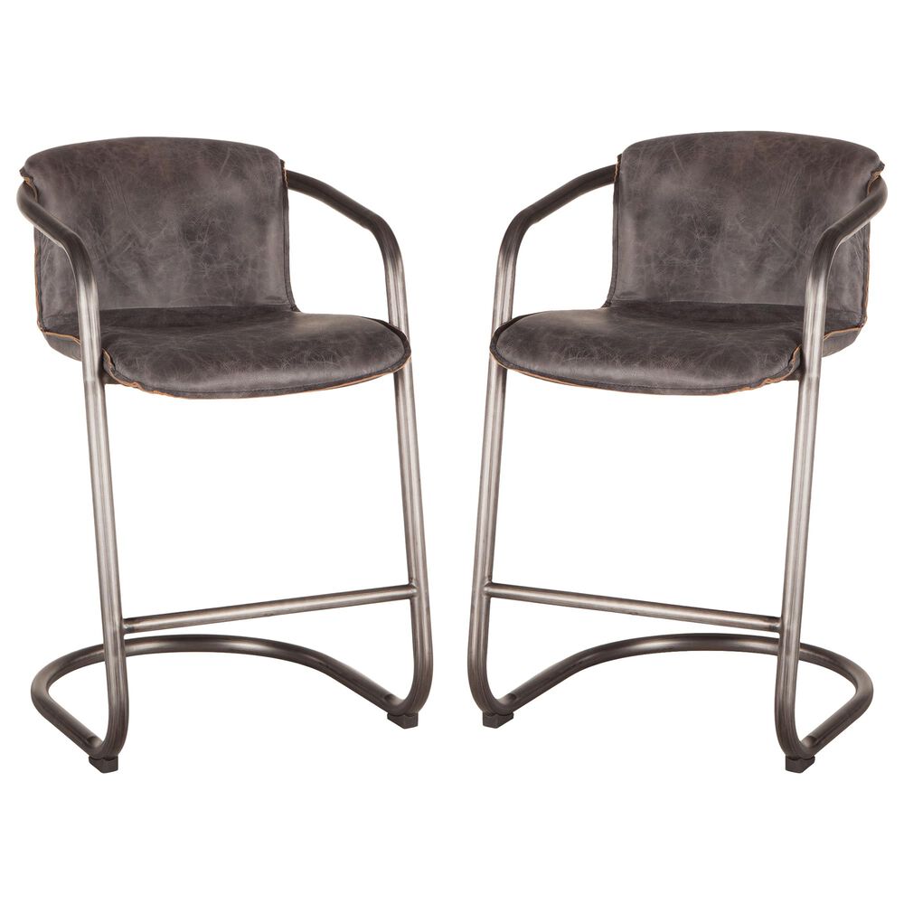 Home Trends & Design Portofino Counter Chair in Antique Ebony (Set of 2), , large