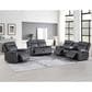 Steve Silver Gaston Manual Reclining Loveseat in Graphite Gray, , large