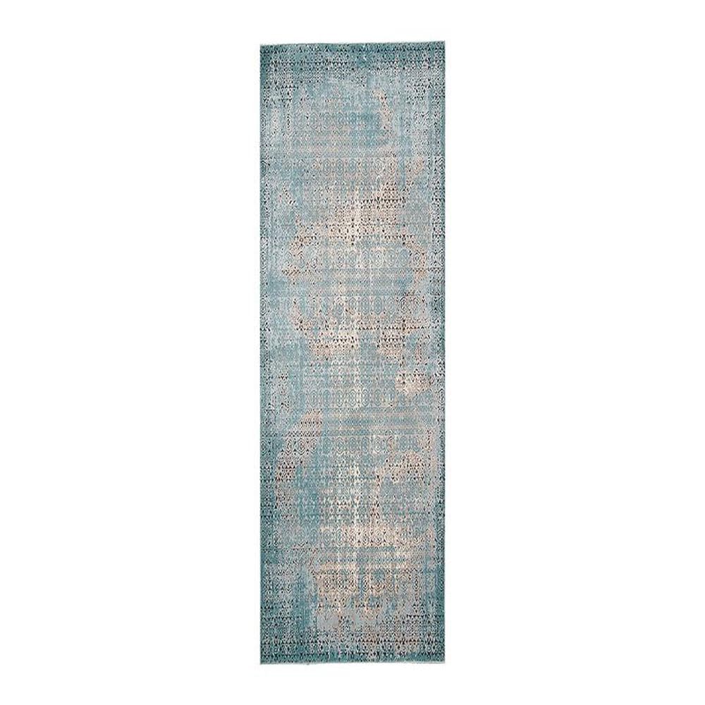 Nourison Karma KRM01 2"2" x 7"6" Blue Runner, , large