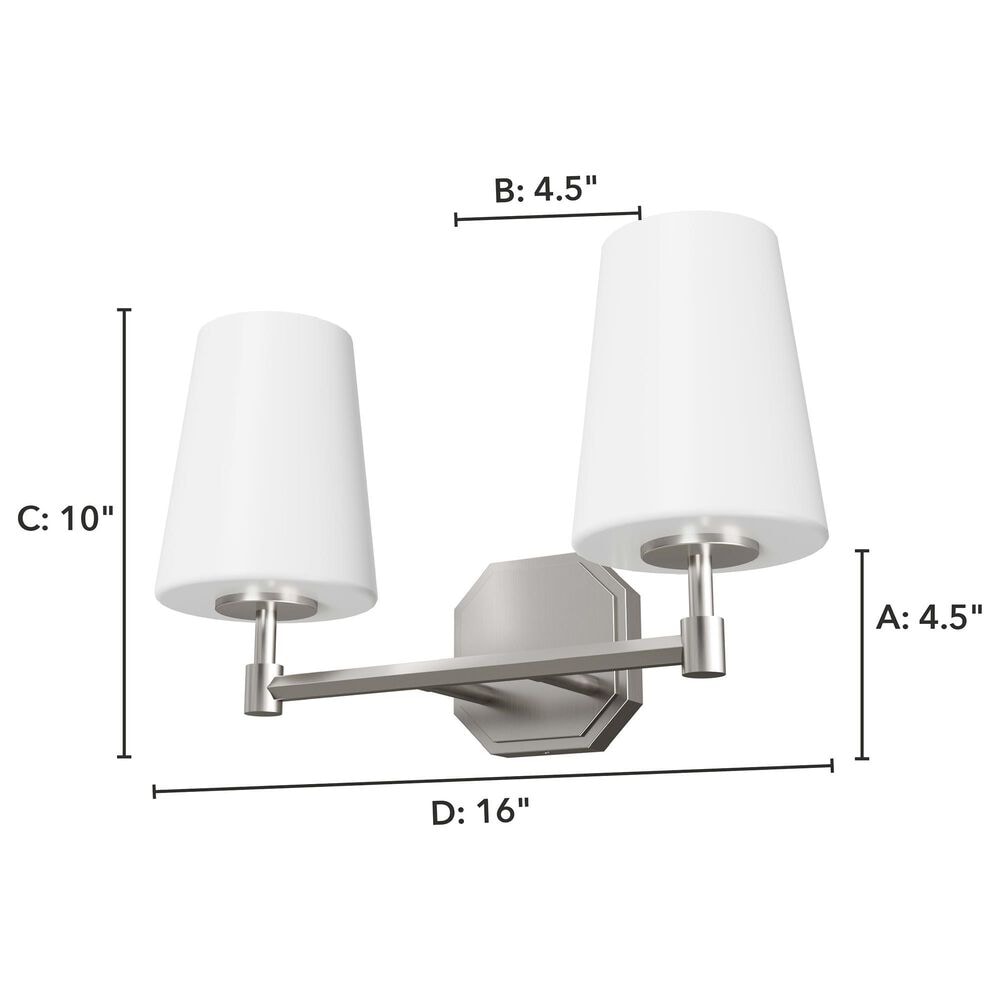 Hunter Nolita 2-Light Vanity in Brushed Nickel, , large