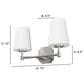 Hunter Nolita 2-Light Vanity in Brushed Nickel, , large