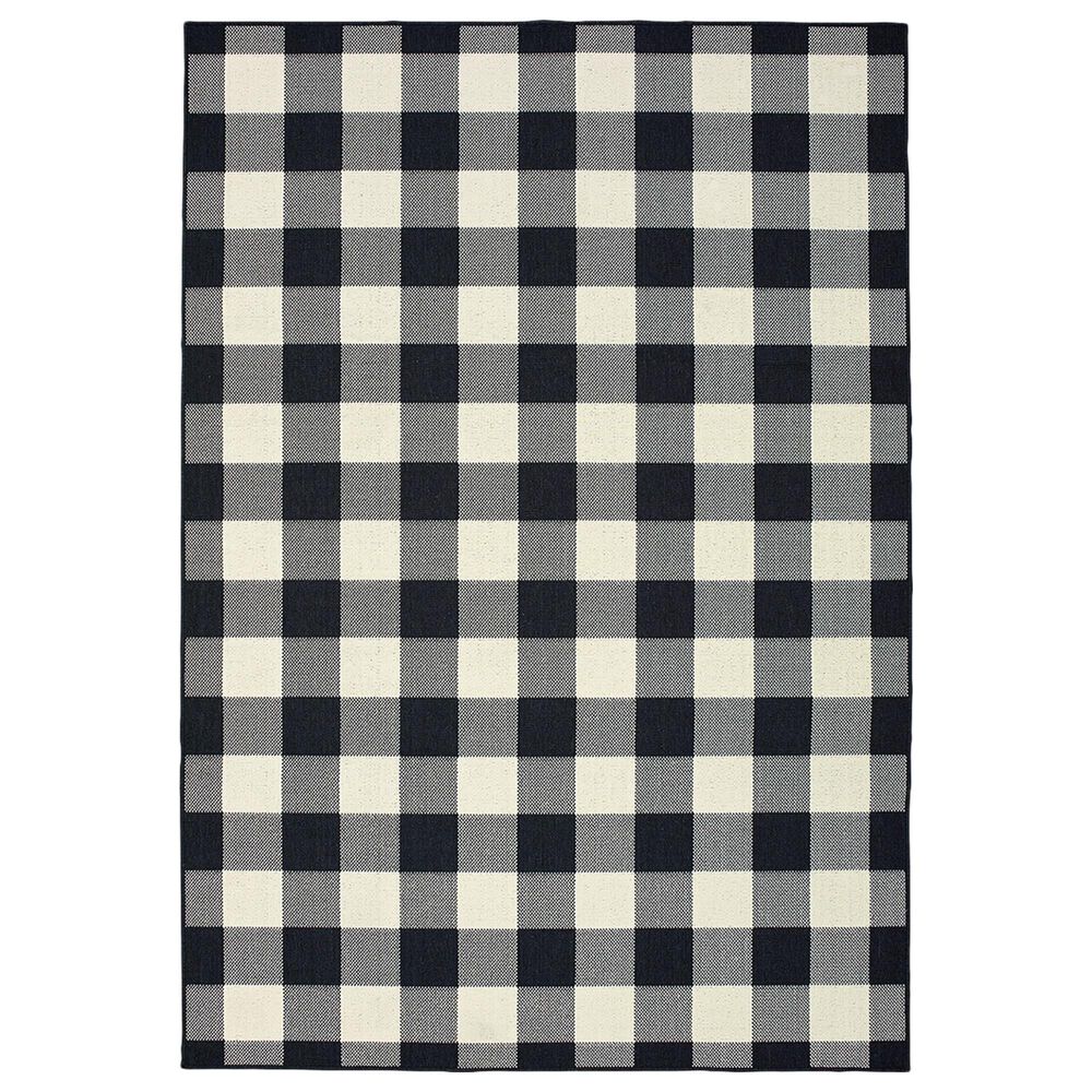 Oriental Weavers Marina 1932K 8"6" x 13" Black and Ivory Area Rug, , large
