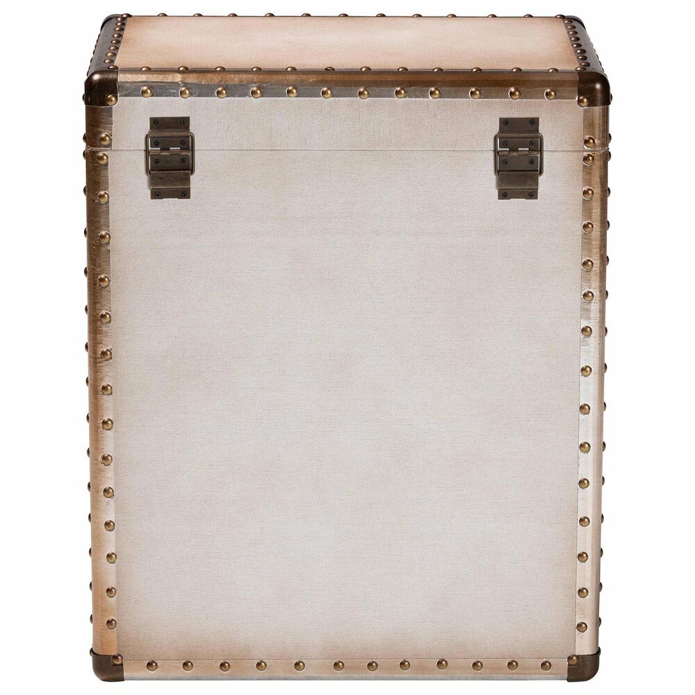 Baxton Studio Agatha 2-Drawer Storage Trunk in Beige, , large