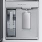 Samsung Bespoke 23 Cu. Ft. Counter Depth French Door Refrigerator with Beverage Center - Morning Blue Glass Top Panel with White Glass Middle and Bottom Panels Included, , large