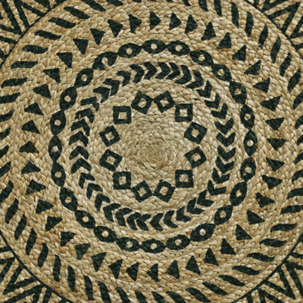 L&amp;R Resources Synergy 4&#39; Round Tan and Black Area Rug, , large