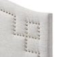Baxton Studio Aubrey Twin Upholstered Panel Headboard in Greyish Beige, , large
