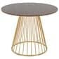 LumiSource Canary Contemporary Dining Table in Gold Metal and Walnut Wood by LumiSource, , large