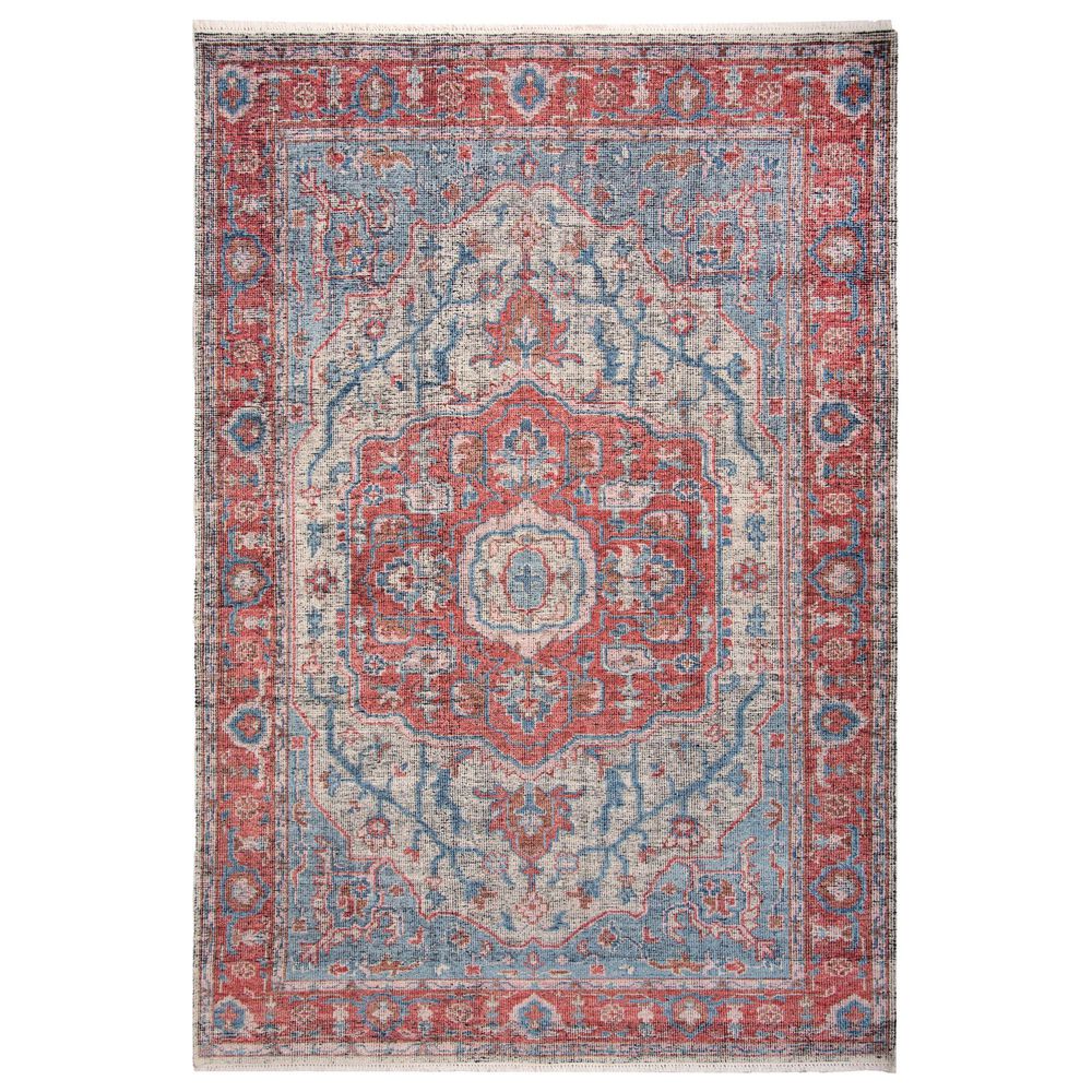 RIZZY Centra Rust and Blue 2" x 3" Area Rug, , large