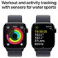 Apple Watch Series 10 GPS + Cellular 42mm Jet Black Aluminum Case with Ink Sport Loop, , large