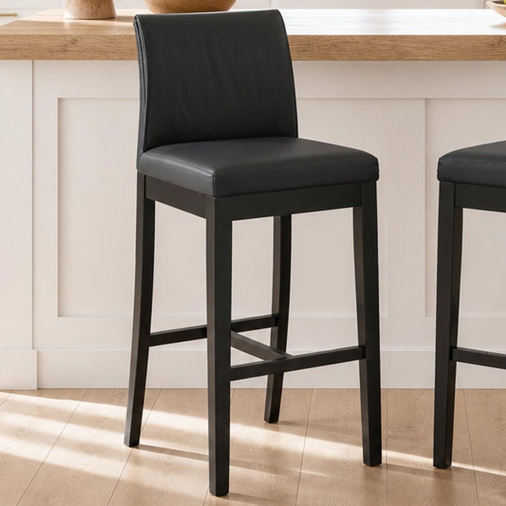 Armen Living Velena 30" Barstool in Black, , large
