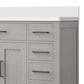 Lexora Home Abbey 48" Single Bathroom Vanity in Black Oak with 2 cm White Quartz Top, Rectangular Sink and 46" Mirror, , large