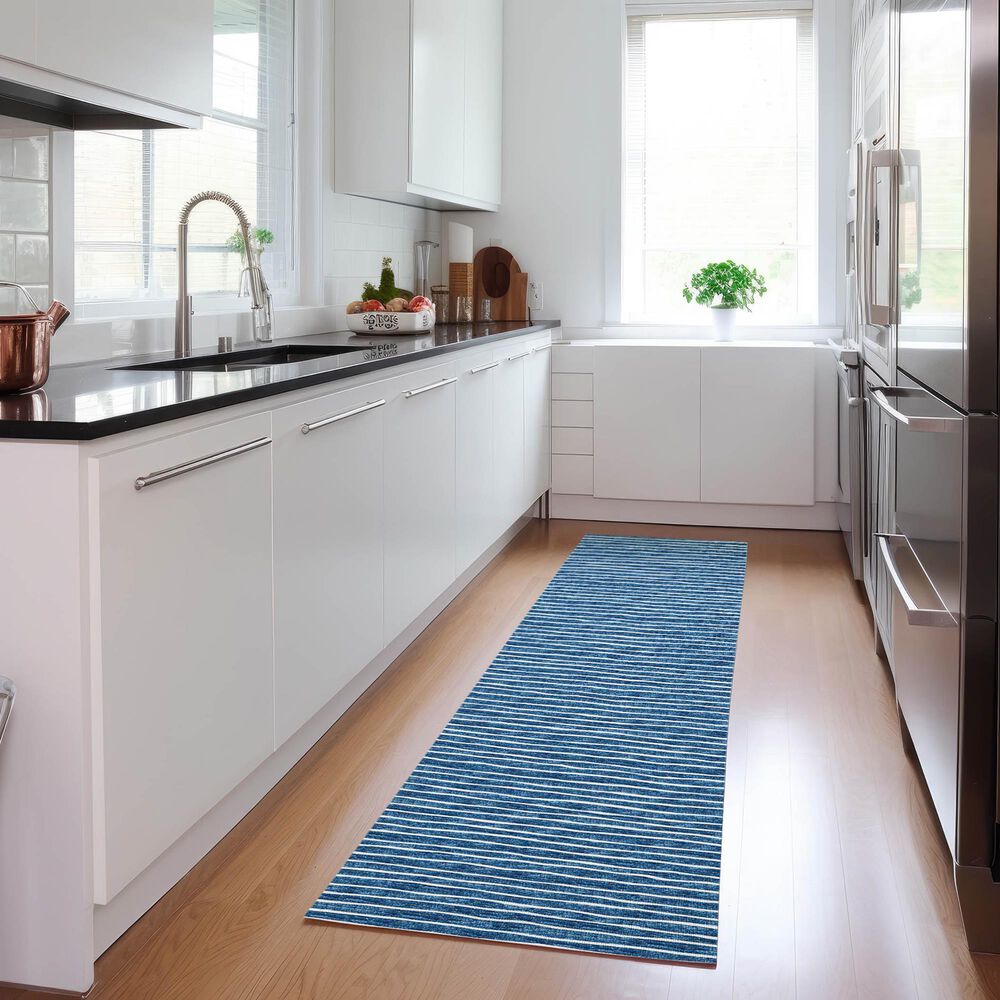 Dalyn Rug Company Laidley 2&#39;3&quot; x 7&#39;6&quot; Navy Indoor/Outdoor Runner, , large