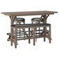 Golden Wave Furniture Benton 4-Piece Bar Set in Brown, , large