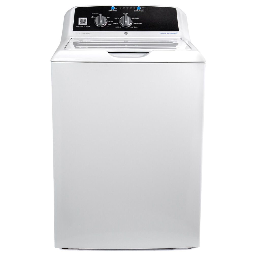 GE Appliances 4.2 Cu. Ft. Top Load Washer with Built-In App-Based Payment System in White, , large