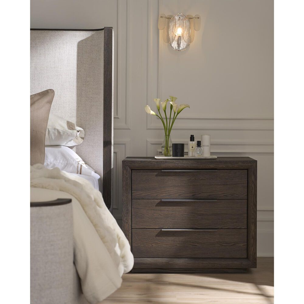Furniture Worldwide 3-Drawer Plinth Nightstand in Sable, , large