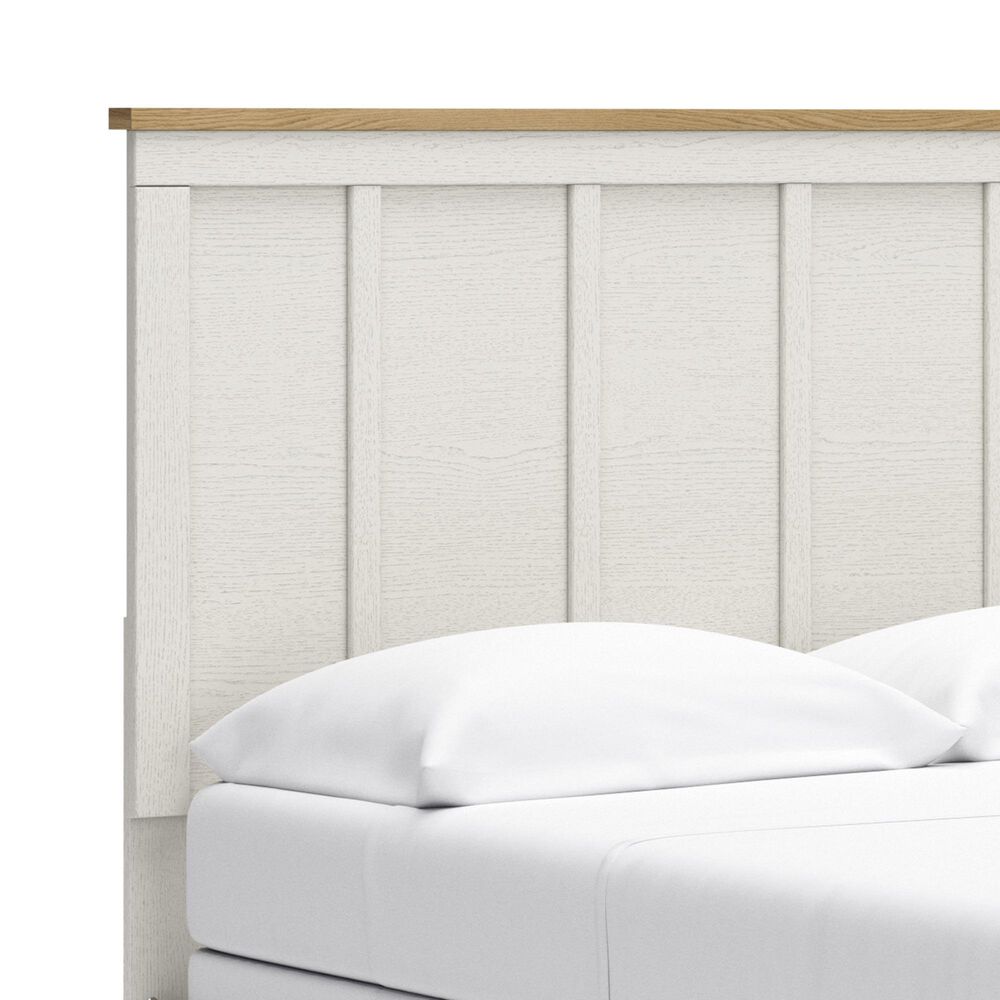 Ashley Linnocreek Full Panel Bed in White and Warm Brown, , large