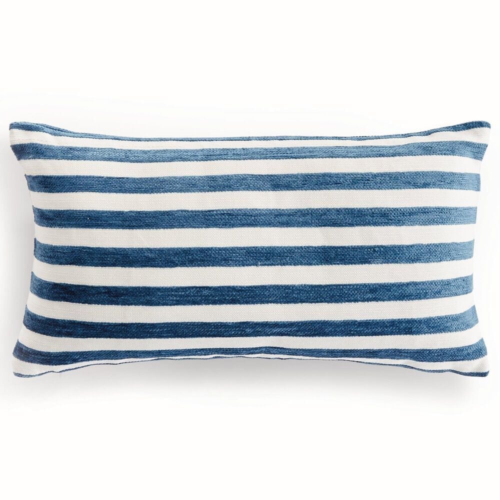 Napa Home and Garden Gideon 12" x 22" Indoor/Outdoor Lumbar Throw Pillow in Dark Blue, , large