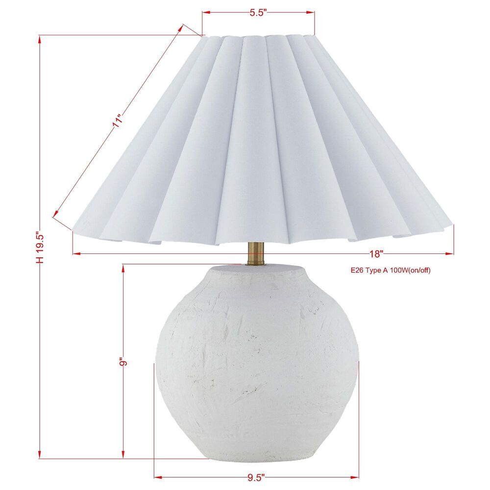 Southern Lighting Madison Table Lamp in White, , large