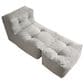 HOMLUX 2-in-1 Bean Bag Chair with Ottoman in Dark Gray, , large