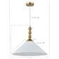 Southern Lighting Ashby 1-Light Pendant in White, , large