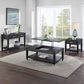 Steve Silver Furniture Yves Lift-Top Cocktail Table in Rubbed Charcoal and Brushed Brass, , large